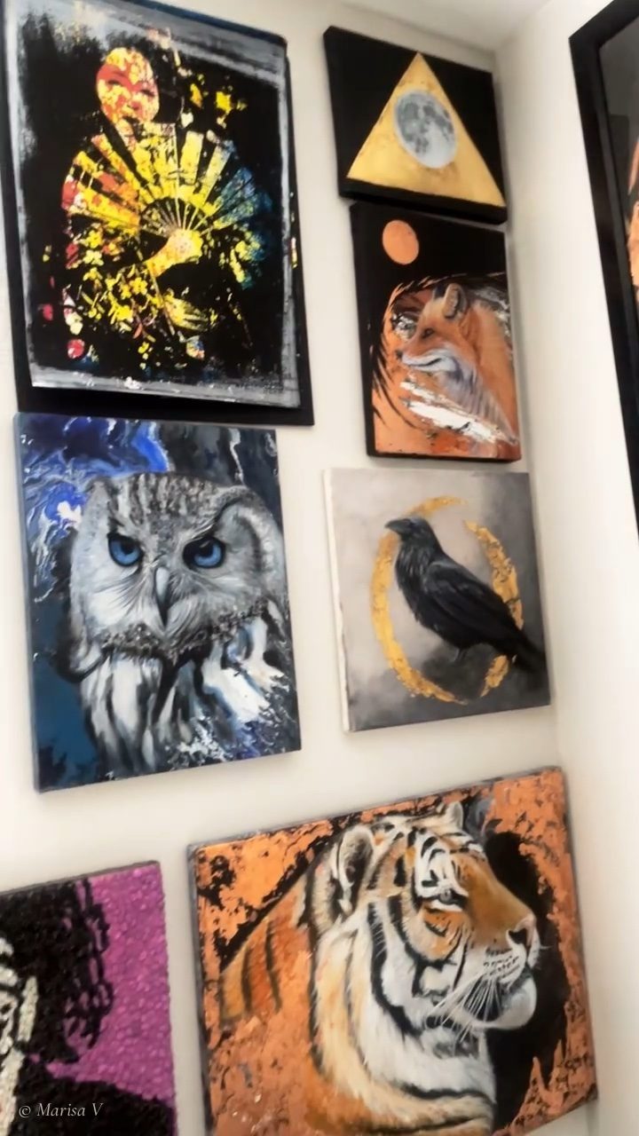 Shades of Cool: on a salon-style hanging wall, 2024
