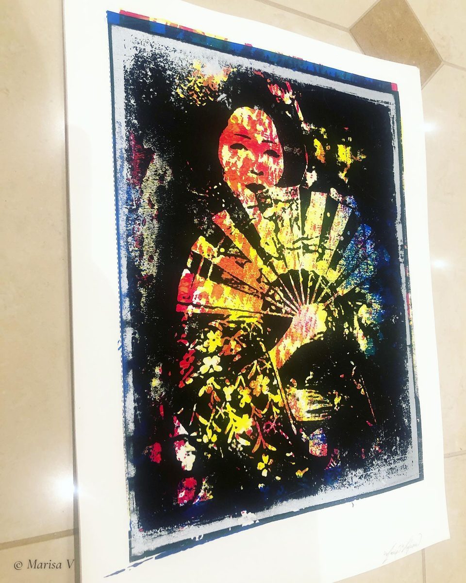 Abstract Geisha: one impression, with its margins